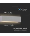 9W Up/Down buiten wandlamp - IP65, grijs, 4000K, incl. lichtbron