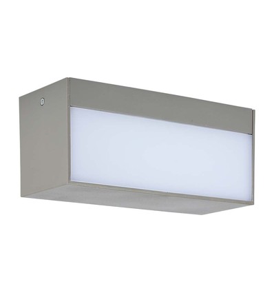 12W LED wandlamp met up/down licht - IP65 buiten, grijs, 230x100x90mm, incl. lichtbron