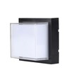 12W LED Wandlamp - 3000K, Zwart, Vierkant
