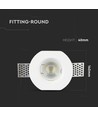 GU10 Gips Lamp Rond - wit