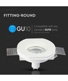 GU10 Gips Lamp Rond - wit