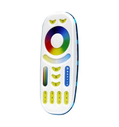 Touch afstandsbediening voor RGB+CCT LED strips - 4 zones, wit, touch control