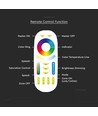 Touch afstandsbediening voor RGB+CCT LED strips - 4 zones, wit, touch control