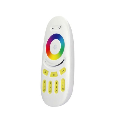 Draadloze Touch RGB+W afstandsbediening - 4 zones, 2.4GHz, wit, voor RGB+W LED strips