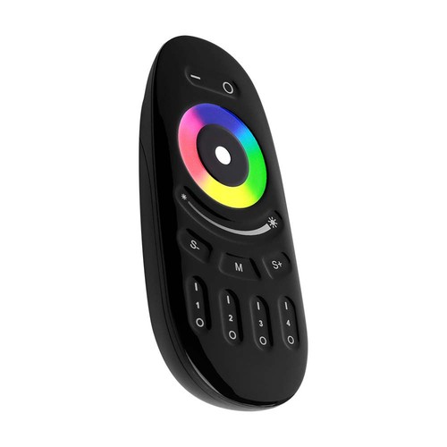 Touch afstandsbediening voor RGB+W - Zwart, 4 zones, 2.4GHz, batterijgevoed