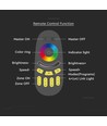 Touch afstandsbediening voor RGB+W - Zwart, 4 zones, 2.4GHz, batterijgevoed