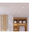 GU10 inbouwspot van gips - Rond, wit, 80x80mm, gat: 85x85mm, IP20, zonder lichtbron