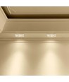 Dubbele GU10 downlight voor gipsplaat stucmontage - Excl. lichtbron en fitting, gat: 195x105mm, verzonken