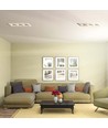 3xGU10 inbouwspot van gips - Vierkant, wit, zonder lichtbron, zaagmaat: 285x105mm
