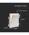 E14 gips wandlamp - Wit, 25,5 x 31,5 cm, binnen, zonder lichtbron