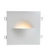 G9 gips wandlamp - Vierkant, wit, zonder lichtbron