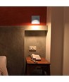 G9 gips wandlamp - Vierkant, wit, zonder lichtbron