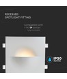 G9 gips wandlamp - Vierkant, wit, zonder lichtbron
