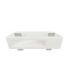 GU10 gips inbouwspot voor 3 lichtbronnen - Vierkant, wit, overschilderbaar, zaagmaat: 35,5 x 10,5 cm