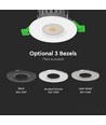5W/8W LED inbouwspot, fire-rated - 830lm, IP65, dimbaar, CCT, 60 graden, wit/zwart/chroom finish