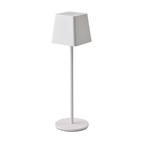 Oplaadbare LED tafellamp Binnen/buiten - Wit, touch dimbaar, IP54, warm wit licht