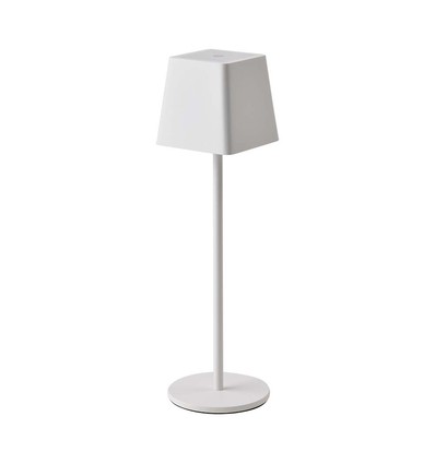 Oplaadbare LED tafellamp Binnen/buiten - Wit, touch dimbaar, IP54, warm wit licht