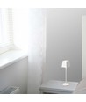 Oplaadbare LED tafellamp Binnen/buiten - Wit, touch dimbaar, IP54, warm wit licht