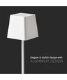 Oplaadbare LED tafellamp Binnen/buiten - Wit, touch dimbaar, IP54, warm wit licht