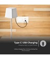 Oplaadbare LED tafellamp Binnen/buiten - Wit, touch dimbaar, IP54, warm wit licht