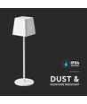 Oplaadbare LED tafellamp Binnen/buiten - Wit, touch dimbaar, IP54, warm wit licht