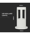 10W LED tuinlamp / wandlamp, 25cm - IP65, wit armatuur, 1000lm, 6400K, buiten