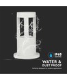 10W LED tuinlamp / wandlamp, 25cm - IP65, wit armatuur, 1000lm, 6400K, buiten