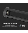 10W LED tuinlamp / bolderkar, 80cm, IP65 - 1000lm, zwart, koud wit, buiten