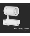35W 3-fase spanningsrail spot - 24 graden, 6400K, wit, COB LED, 4-fase tracklight