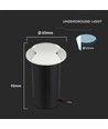 1W LED grondspot - 6400K, wit, 12V