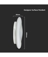 LED Designer hanglamp met afstandsbediening - CCT dimbaar, zwart/wit, 3 jaar garantie
