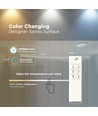 26W Vierkante LED hanglamp, CCT dimbaar - 2500lm, 30x30cm, incl. afstandsbediening, 3-in-1 kleurwissel