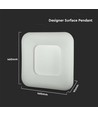 40W Vierkante LED designer hanglamp - 4000lm, 3-in-1 CCT, dimbaar, wit, 46x46cm
