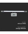 64cm schilderij-/spiegel-lamp 12W LED - Chroom, 3000K, kantelbaar, incl. lichtbron