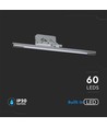 64cm schilderij-/spiegel-lamp 12W LED - Chroom, 3000K, kantelbaar, incl. lichtbron