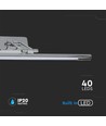 8W LED schilderij-/spiegelarmatuur, chroom - 50cm, kantelbaar, 3000K/4000K, incl. lichtbron