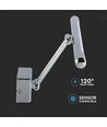 8W LED schilderij-/spiegelarmatuur, chroom - 50cm, kantelbaar, 3000K/4000K, incl. lichtbron