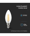 E14 4W dimbare LED kaarslamp - Twisted candle filament, 350lm, warm wit