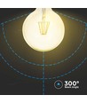 E27 12W G125 LED filament lamp - Amber glas, 2200K, 1350lm, 300° stralingshoek
