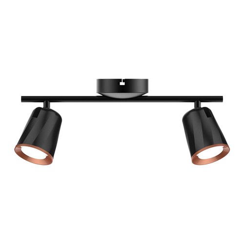 12W LED wandlamp - Zwart, 3000K