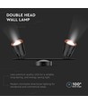 12W LED wandlamp - Zwart, 3000K