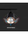 12W LED wandlamp - Zwart, 3000K