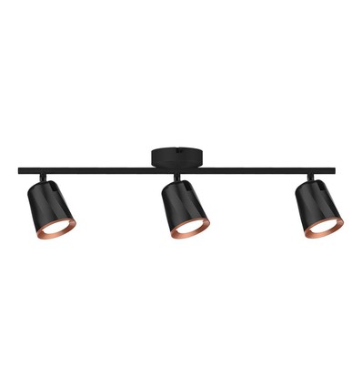 18W zwarte LED wandlamp - 4000K, 3 koppen