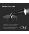 4,5W LED wandlamp - 420lm, 4000K, IP20, zwart, decoratieve binnenverlichting