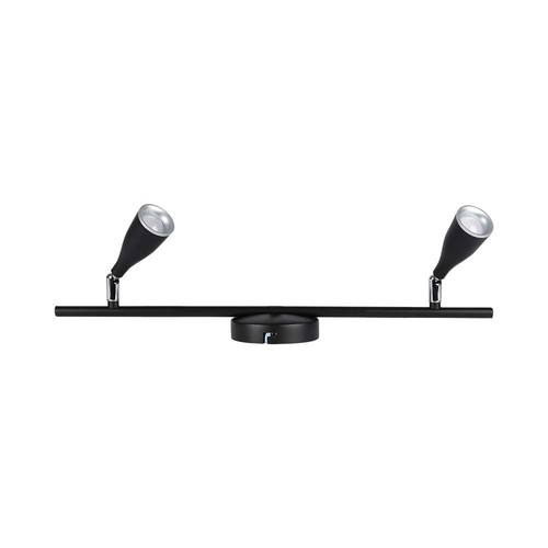 9W LED wandlamp, zwart - 4000K, 840lm, IP20, dubbele kop, binnen, incl. lichtbron
