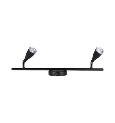 9W LED wandlamp, zwart - 4000K, 840lm, IP20, dubbele kop, binnen, incl. lichtbron