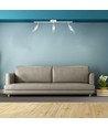 13,5W LED wandlamp - Wit, 1260lm, 3-kops design, incl. lichtbron