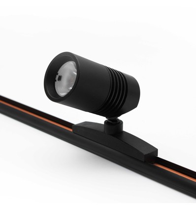 PicoTrack 3,5W Mini LED railsspot - Zwart, Geschikt voor PicoTrack rails, RA92, 24V