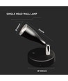 4,5W LED wandlamp met schakelaar - 420lm, IP20 binnen, zwart, warm wit, incl. lichtbron