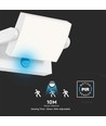17W LED Wandlamp - Met Sensor, 4000K, Wit Huis, IP65